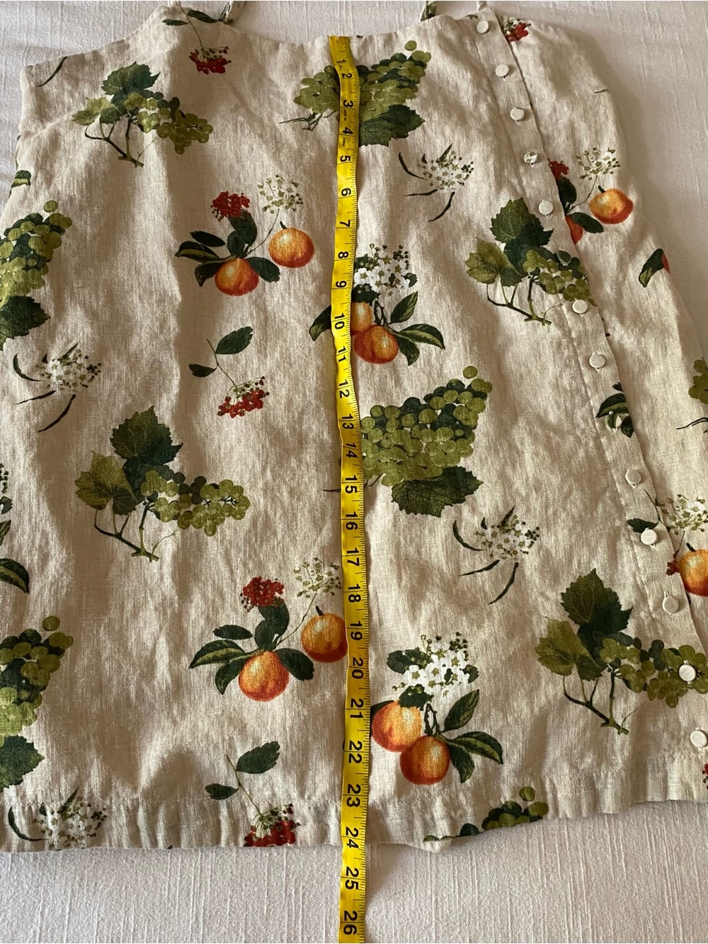 Linen Blend Fruit Print Mini Skort Dress - Picture 6 of 6